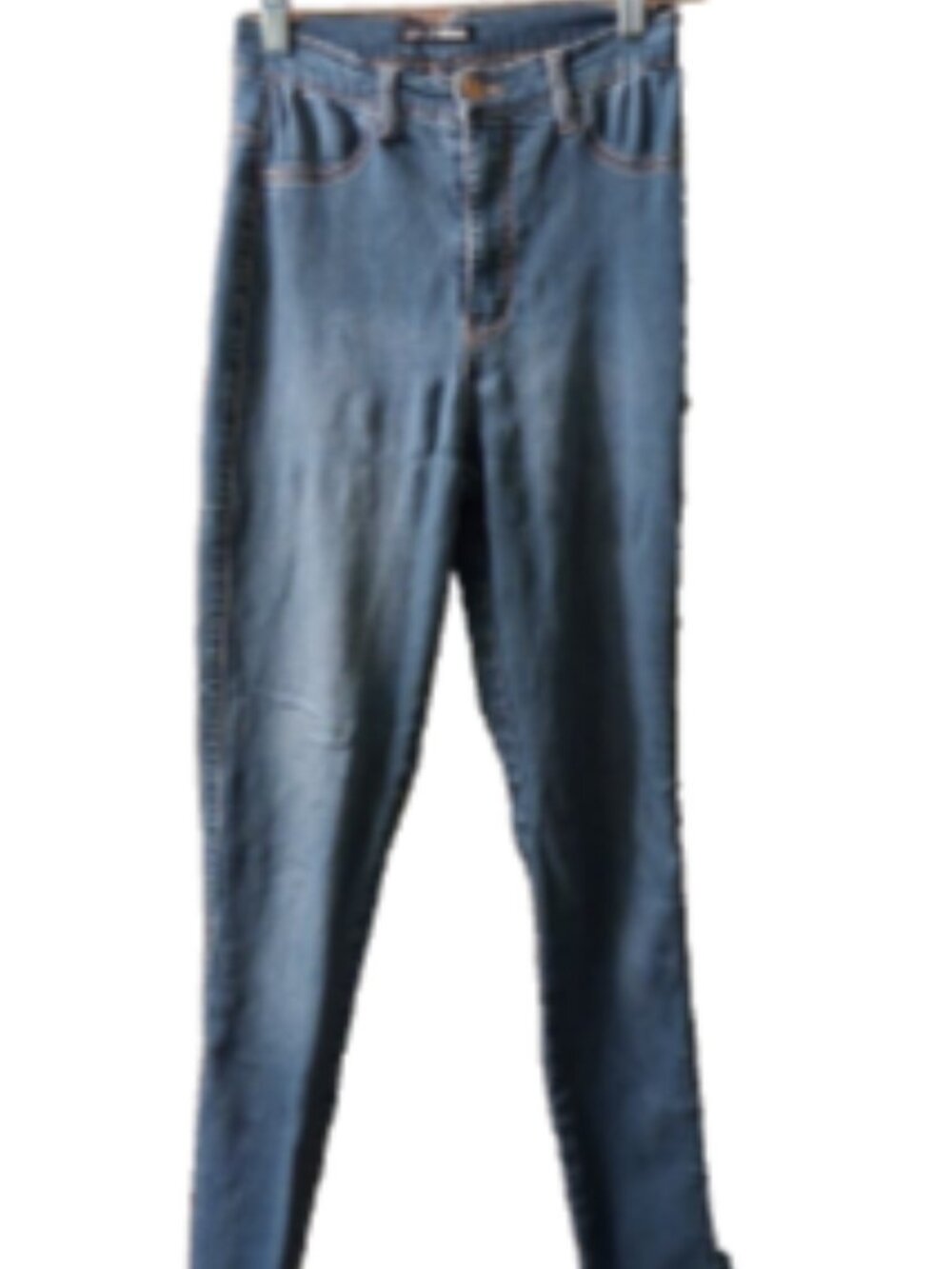 Fashion Nova Juniors Size 5 / 6 Pockets Skinny Denim Stretch Mid-Rise Blue Jeans